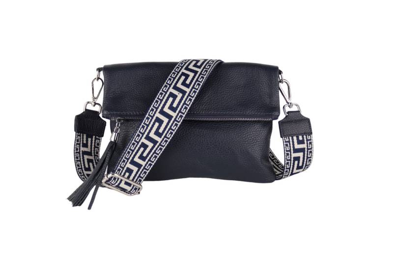 MIRROSI Umhängetasche Damen, Crossbody Bag, Echtleder Made in Italy (1 Tasche 2 Gurte oder Basic Version 1 Tasche 1 Gurt, verstellbaren Schulterriemen), 26x18x2cm (BXHXT) von MIRROSI