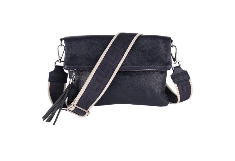 MIRROSI Umhängetasche Damen, Crossbody Bag, Echtleder Made in Italy (1 Tasche 2 Gurte oder Basic Version 1 Tasche 1 Gurt, verstellbaren Schulterriemen), 26x18x2cm (BXHXT) von MIRROSI