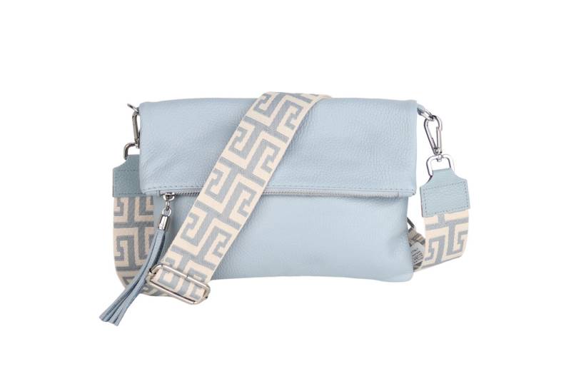MIRROSI Umhängetasche Damen, Crossbody Bag, Echtleder Made in Italy (1 Tasche 2 Gurte oder Basic Version 1 Tasche 1 Gurt, verstellbaren Schulterriemen), 26x18x2cm (BXHXT) von MIRROSI