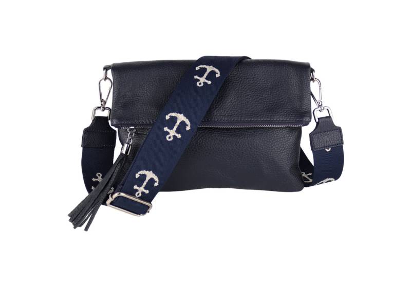 MIRROSI Umhängetasche Damen, Crossbody Bag, Echtleder Made in Italy (1 Tasche 2 Gurte oder Basic Version 1 Tasche 1 Gurt, verstellbaren Schulterriemen), 26x18x2cm (BXHXT) von MIRROSI