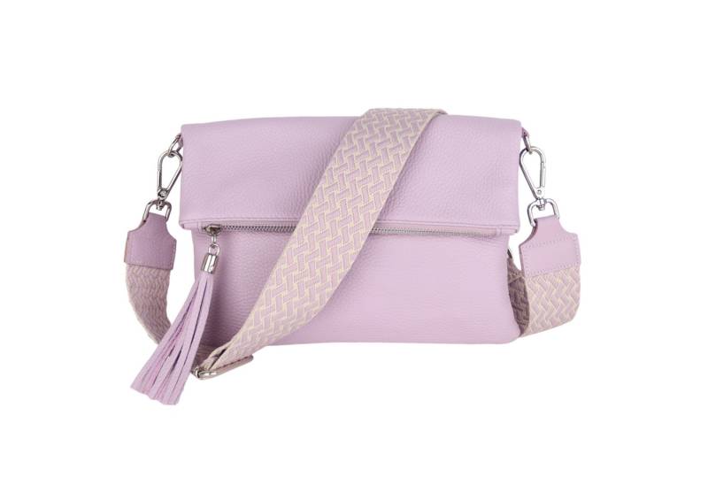 MIRROSI Umhängetasche Damen, Crossbody Bag, Echtleder Made in Italy (1 Tasche 2 Gurte oder Basic Version 1 Tasche 1 Gurt, verstellbaren Schulterriemen), 26x18x2cm (BXHXT) von MIRROSI