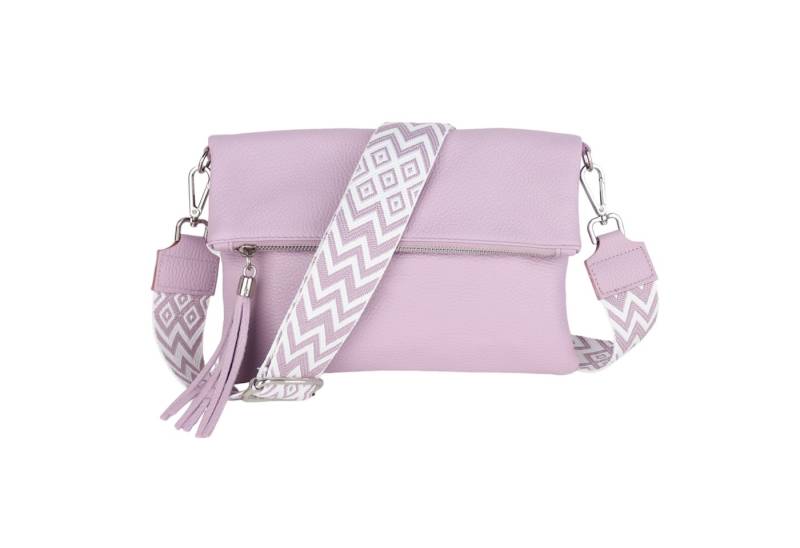 MIRROSI Umhängetasche Damen, Crossbody Bag, Echtleder Made in Italy (1 Tasche 2 Gurte oder Basic Version 1 Tasche 1 Gurt, verstellbaren Schulterriemen), 26x18x2cm (BXHXT) von MIRROSI