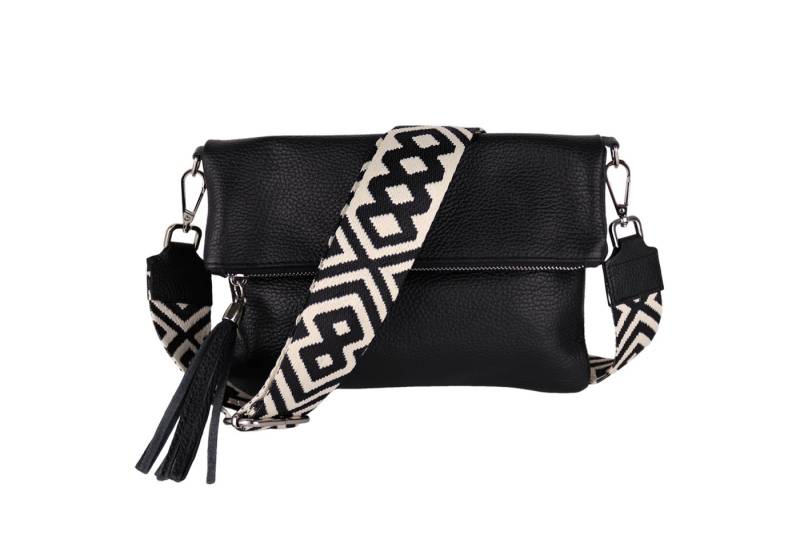 MIRROSI Umhängetasche Damen, Crossbody Bag, Echtleder Made in Italy (1 Tasche 2 Gurte oder Basic Version 1 Tasche 1 Gurt, verstellbaren Schulterriemen), 26x18x2cm (BXHXT) von MIRROSI