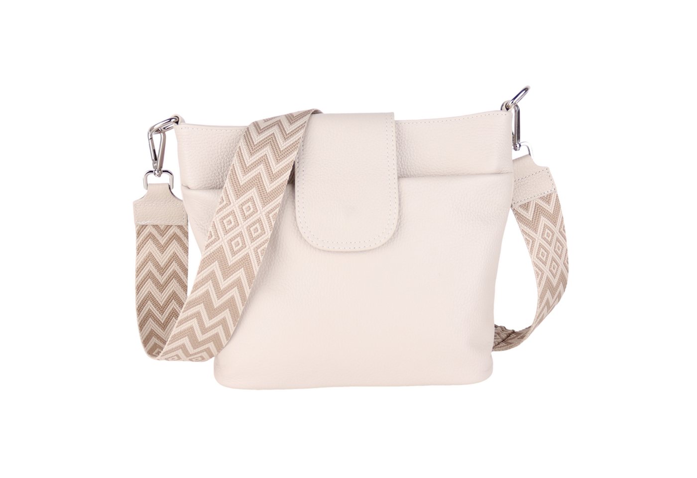 MIRROSI Umhängetasche Damen, Crossbody Bag, Echtleder Made in Italy (1 Tasche 2 Gurte), verstellbaren Schulterriemen), 30x24,50x9cm (BXHXT) viel Stauraum von MIRROSI