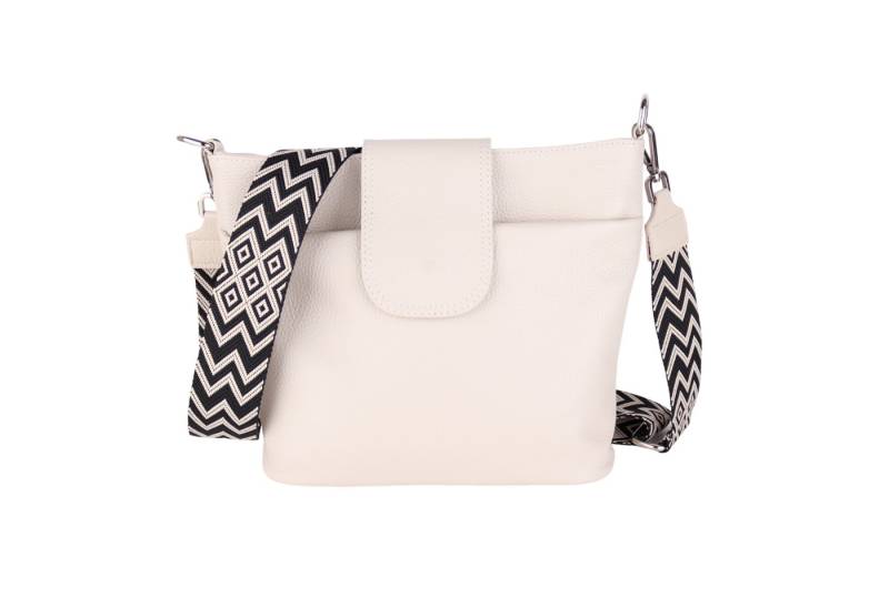 MIRROSI Umhängetasche Damen, Crossbody Bag, Echtleder Made in Italy (1 Tasche mit 1 oder 2 Gurte), verstellbaren Schulterriemen), 30x24,50x9cm (BXHXT) viel Stauraum von MIRROSI