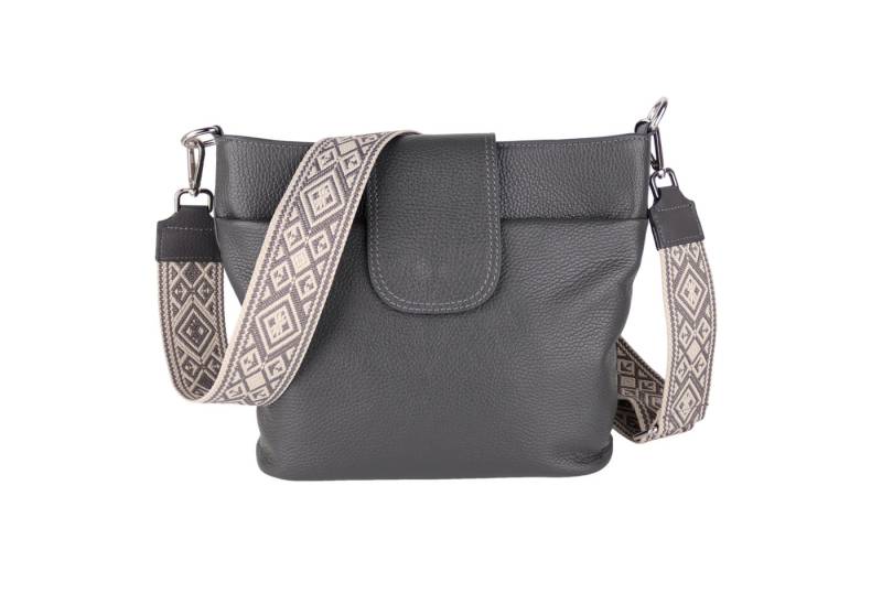 MIRROSI Umhängetasche Damen, Crossbody Bag, Echtleder Made in Italy (1 Tasche mit 1 oder 2 Gurte), verstellbaren Schulterriemen), 30x24,50x9cm (BXHXT) viel Stauraum von MIRROSI