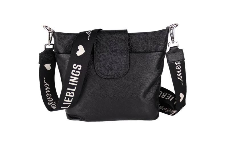 MIRROSI Umhängetasche Damen, Crossbody Bag, Echtleder Made in Italy (1 Tasche mit 1 oder 2 Gurte), verstellbaren Schulterriemen), 30x24,50x9cm (BXHXT) viel Stauraum von MIRROSI