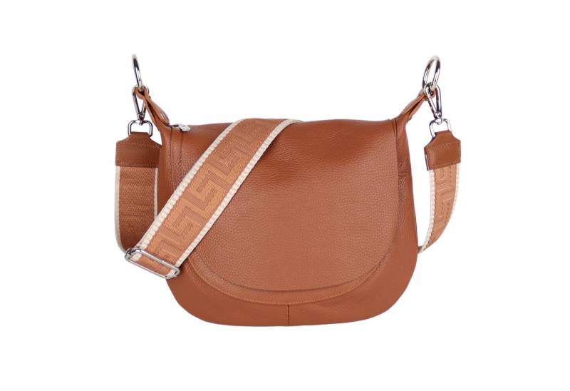 MIRROSI Umhängetasche Damen, Crossbody Bag, Echtleder Made in Italy (1 Tasche 2 Gurte oder Basic Version 1 Tasche 1 Ledergurt), 28x25x7cm (BXHXT) von MIRROSI
