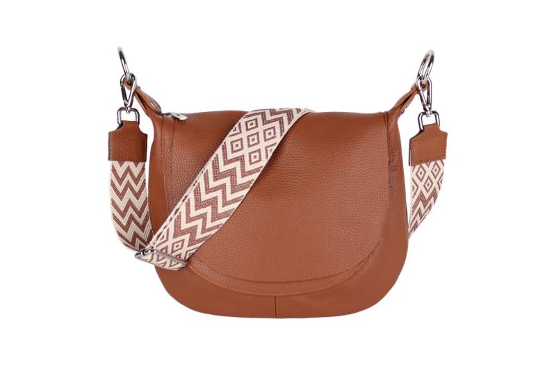 MIRROSI Umhängetasche Damen, Crossbody Bag, Echtleder Made in Italy (1 Tasche 2 Gurte oder Basic Version 1 Tasche 1 Ledergurt), 28x25x7cm (BXHXT) von MIRROSI