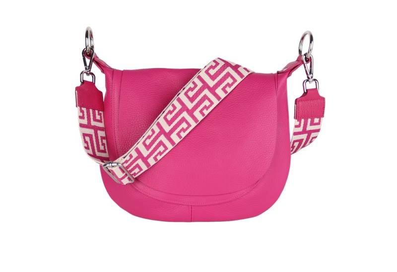 MIRROSI Umhängetasche Damen, Crossbody Bag, Echtleder Made in Italy (1 Tasche 2 Gurte oder Basic Version 1 Tasche 1 Ledergurt), 28x25x7cm (BXHXT) von MIRROSI