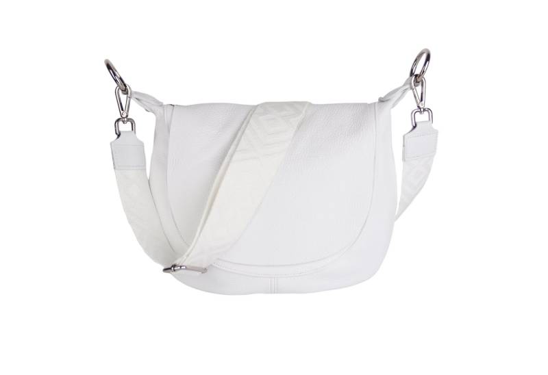 MIRROSI Umhängetasche Damen, Crossbody Bag, Echtleder Made in Italy (1 Tasche 2 Gurte oder Basic Version 1 Tasche 1 Ledergurt), 28x25x7cm (BXHXT) von MIRROSI