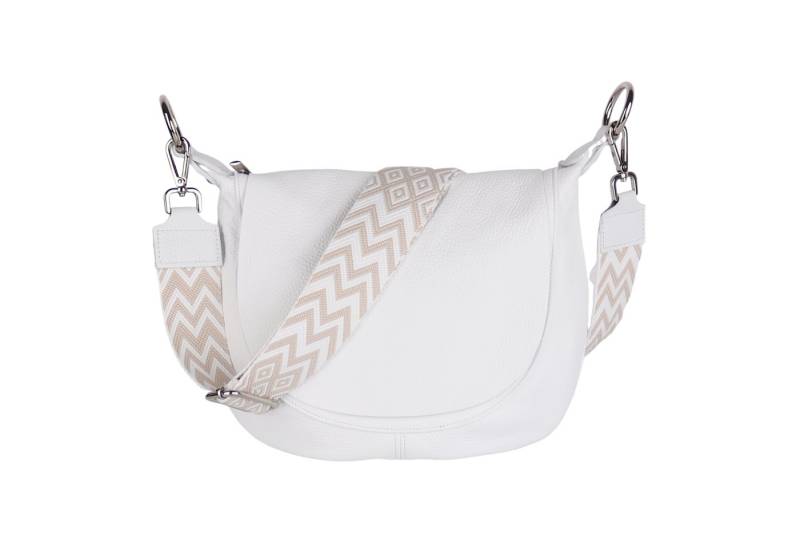 MIRROSI Umhängetasche Damen, Crossbody Bag, Echtleder Made in Italy (1 Tasche 2 Gurte oder Basic Version 1 Tasche 1 Ledergurt), 28x25x7cm (BXHXT) von MIRROSI