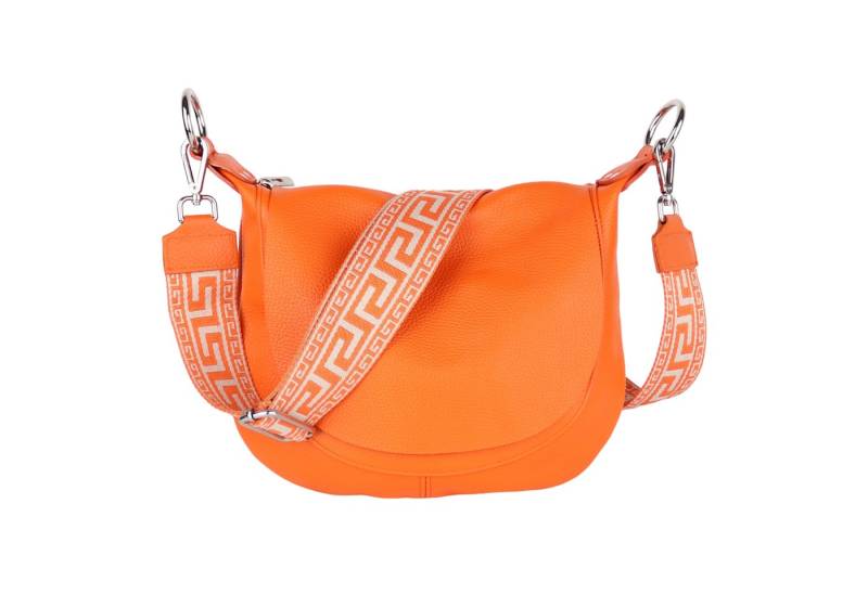MIRROSI Umhängetasche Damen, Crossbody Bag, Echtleder Made in Italy (1 Tasche 2 Gurte oder Basic Version 1 Tasche 1 Ledergurt), 28x25x7cm (BXHXT) von MIRROSI