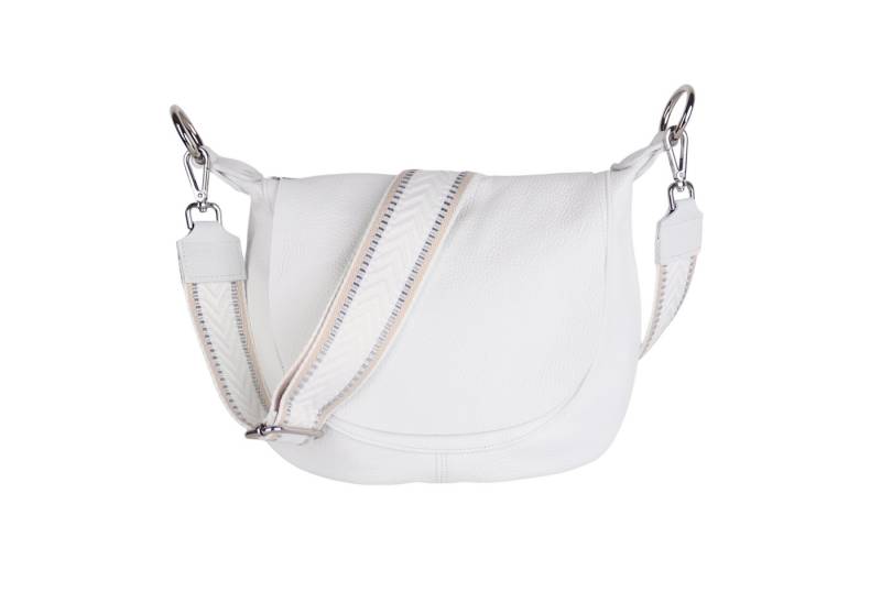 MIRROSI Umhängetasche Damen, Crossbody Bag, Echtleder Made in Italy (1 Tasche 2 Gurte oder Basic Version 1 Tasche 1 Ledergurt), 28x25x7cm (BXHXT) von MIRROSI