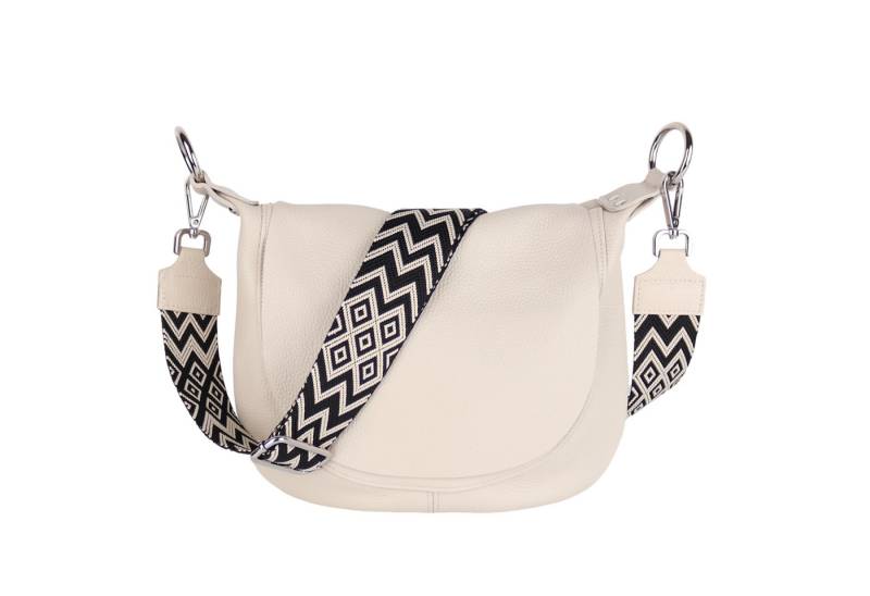MIRROSI Umhängetasche Damen, Crossbody Bag, Echtleder Made in Italy (1 Tasche 2 Gurte oder Basic Version 1 Tasche 1 Ledergurt), 28x25x7cm (BXHXT) von MIRROSI