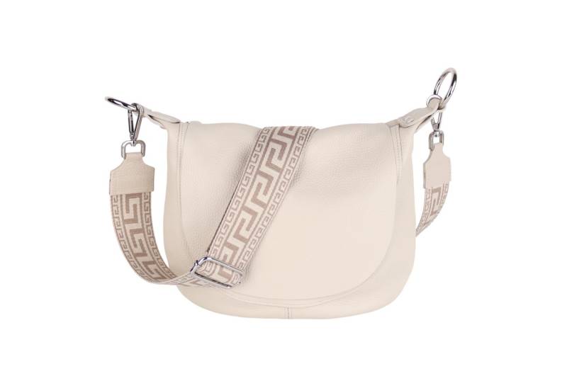 MIRROSI Umhängetasche Damen, Crossbody Bag, Echtleder Made in Italy (1 Tasche 2 Gurte oder Basic Version 1 Tasche 1 Ledergurt), 28x25x7cm (BXHXT) von MIRROSI
