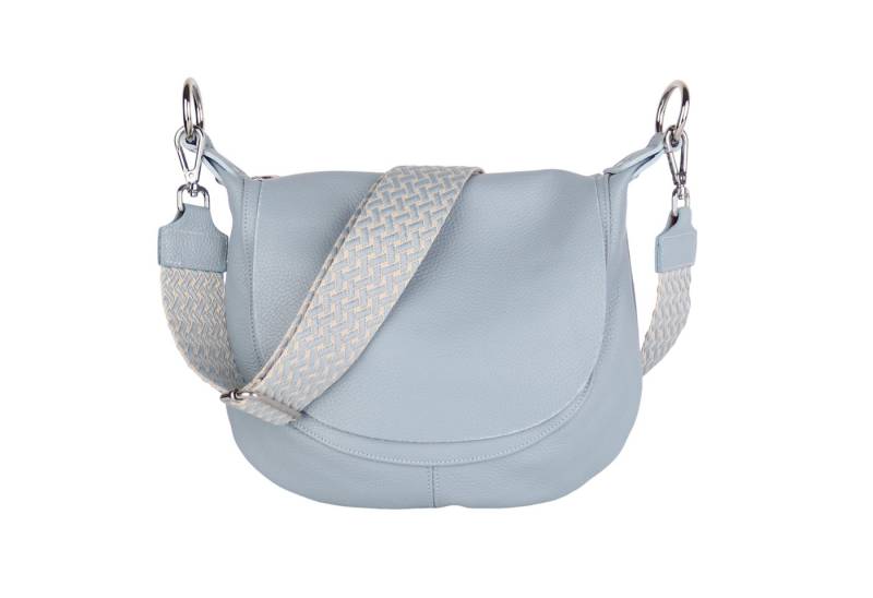 MIRROSI Umhängetasche Damen, Crossbody Bag, Echtleder Made in Italy (1 Tasche 2 Gurte oder Basic Version 1 Tasche 1 Ledergurt), 28x25x7cm (BXHXT) von MIRROSI