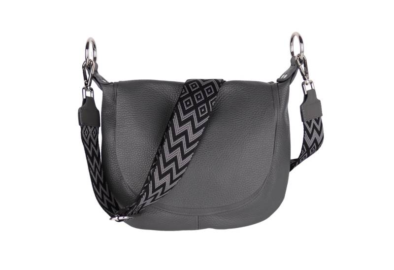 MIRROSI Umhängetasche Damen, Crossbody Bag, Echtleder Made in Italy (1 Tasche 2 Gurte oder Basic Version 1 Tasche 1 Ledergurt), 28x25x7cm (BXHXT) von MIRROSI