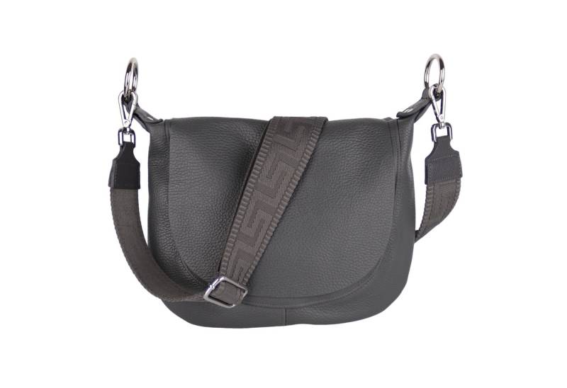 MIRROSI Umhängetasche Damen, Crossbody Bag, Echtleder Made in Italy (1 Tasche 2 Gurte oder Basic Version 1 Tasche 1 Ledergurt), 28x25x7cm (BXHXT) von MIRROSI