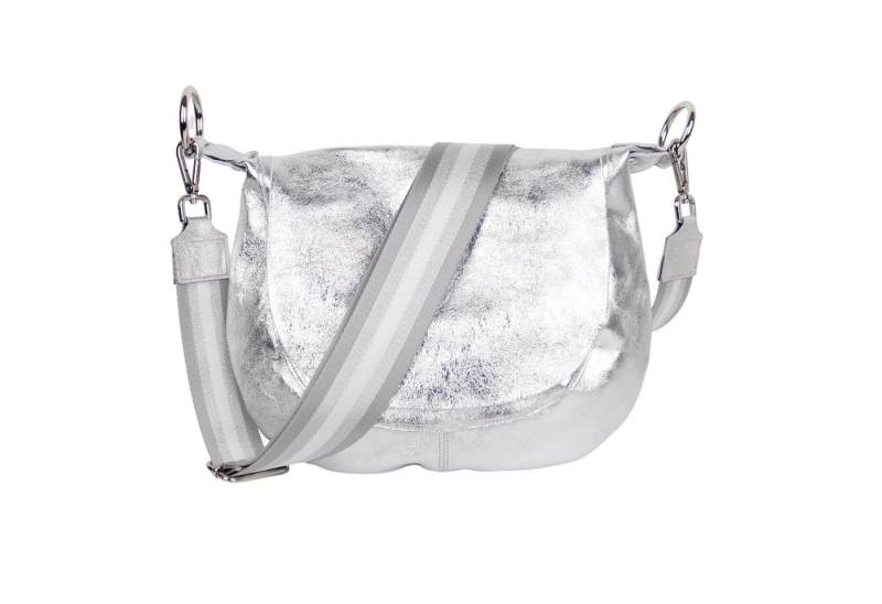 MIRROSI Umhängetasche Damen, Crossbody Bag, Echtleder Made in Italy (1 Tasche 2 Gurte oder Basic Version 1 Tasche 1 Ledergurt), 28x25x7cm (BXHXT) von MIRROSI