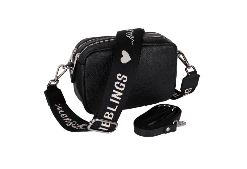 MIRROSI Umhängetasche Damen, Crossbody Bag, Echtleder Made in Italy (1 Tasche 2 Gurte oder Basic Version 1 Tasche 1 Ledergurt, 22x14x9cm (BXHXT), mit zwei separaten Reißverschlussfächern von MIRROSI