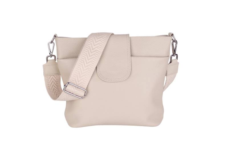 MIRROSI Umhängetasche Damen, Crossbody Bag, Echtleder Made in Italy (1 Tasche mit 1 oder 2 Gurte), verstellbaren Schulterriemen), 30x24,50x9cm (BXHXT) viel Stauraum von MIRROSI