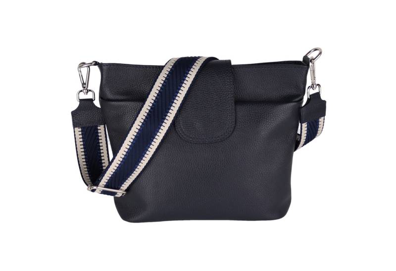 MIRROSI Umhängetasche Damen, Crossbody Bag, Echtleder Made in Italy (1 Tasche mit 1 oder 2 Gurte), verstellbaren Schulterriemen), 30x24,50x9cm (BXHXT) viel Stauraum von MIRROSI