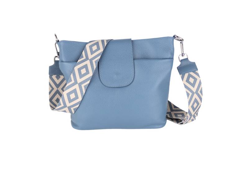 MIRROSI Umhängetasche Damen, Crossbody Bag, Echtleder Made in Italy (1 Tasche mit 1 oder 2 Gurte), verstellbaren Schulterriemen), 30x24,50x9cm (BXHXT) viel Stauraum von MIRROSI