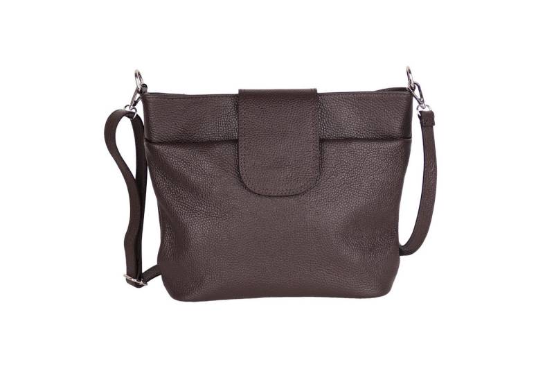 MIRROSI Umhängetasche Damen, Crossbody Bag, Echtleder Made in Italy (1 Tasche mit 1 oder 2 Gurte), verstellbaren Schulterriemen), 30x24,50x9cm (BXHXT) viel Stauraum von MIRROSI
