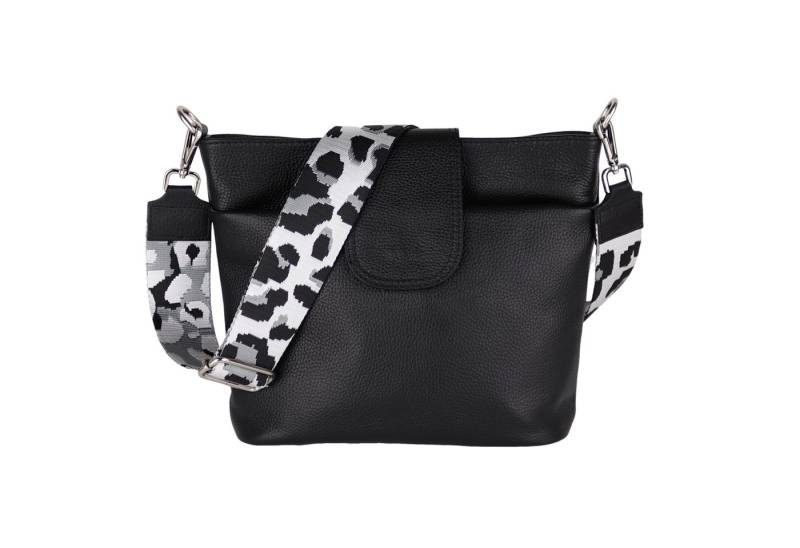 MIRROSI Umhängetasche Damen, Crossbody Bag, Echtleder Made in Italy (1 Tasche mit 1 oder 2 Gurte), verstellbaren Schulterriemen), 30x24,50x9cm (BXHXT) viel Stauraum von MIRROSI