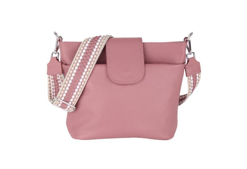 MIRROSI Umhängetasche Damen, Crossbody Bag, Echtleder Made in Italy (1 Tasche mit 1 oder 2 Gurte), verstellbaren Schulterriemen), 30x24,50x9cm (BXHXT) viel Stauraum von MIRROSI