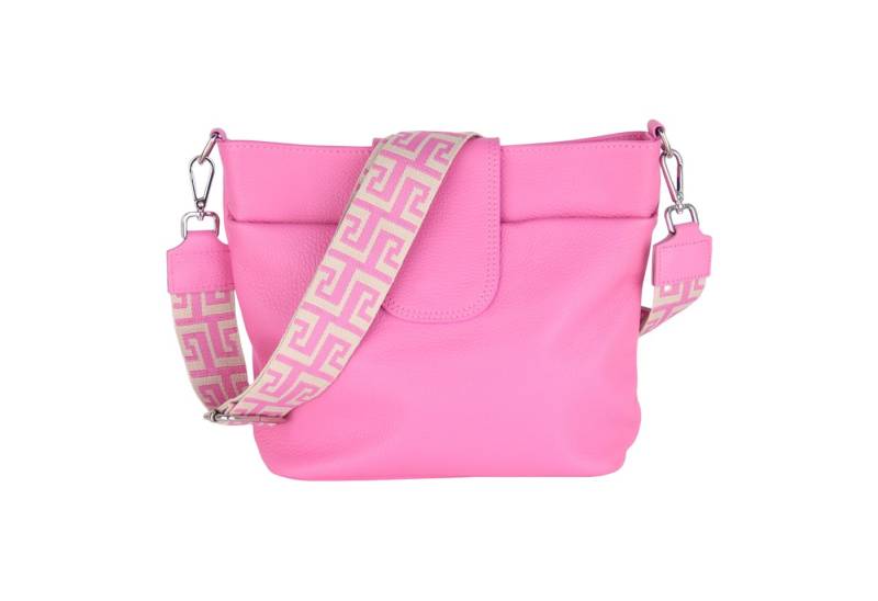 MIRROSI Umhängetasche Damen, Crossbody Bag, Echtleder Made in Italy (1 Tasche mit 1 oder 2 Gurte), verstellbaren Schulterriemen), 30x24,50x9cm (BXHXT) viel Stauraum von MIRROSI