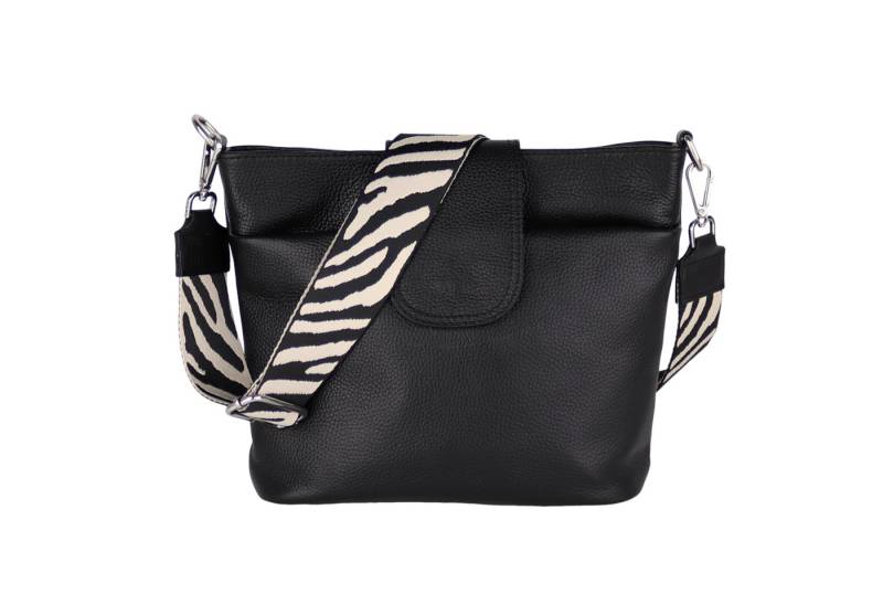 MIRROSI Umhängetasche Damen, Crossbody Bag, Echtleder Made in Italy (1 Tasche mit 1 oder 2 Gurte), verstellbaren Schulterriemen), 30x24,50x9cm (BXHXT) viel Stauraum von MIRROSI