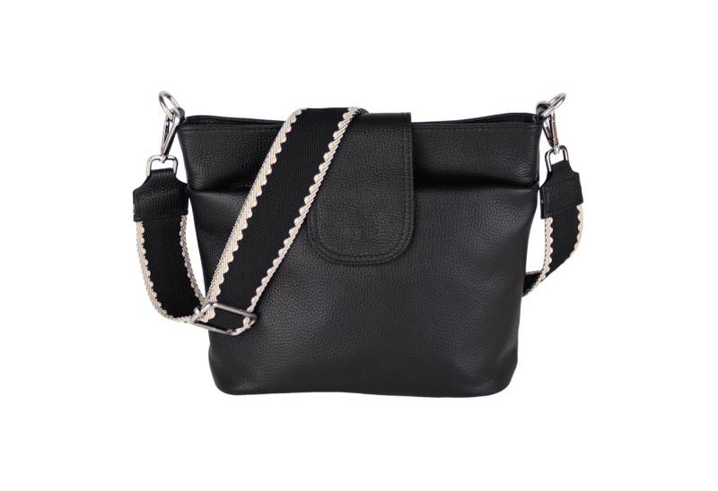 MIRROSI Umhängetasche Damen, Crossbody Bag, Echtleder Made in Italy (1 Tasche mit 1 oder 2 Gurte), verstellbaren Schulterriemen), 30x24,50x9cm (BXHXT) viel Stauraum von MIRROSI