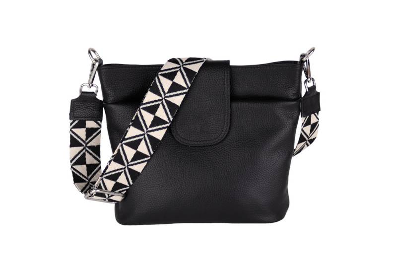 MIRROSI Umhängetasche Damen, Crossbody Bag, Echtleder Made in Italy (1 Tasche mit 1 oder 2 Gurte), verstellbaren Schulterriemen), 30x24,50x9cm (BXHXT) viel Stauraum von MIRROSI