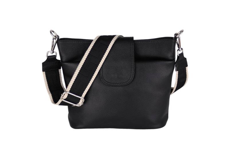 MIRROSI Umhängetasche Damen, Crossbody Bag, Echtleder Made in Italy (1 Tasche mit 1 oder 2 Gurte), verstellbaren Schulterriemen), 30x24,50x9cm (BXHXT) viel Stauraum von MIRROSI