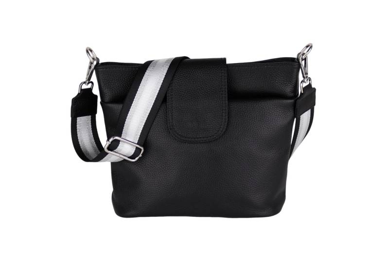 MIRROSI Umhängetasche Damen, Crossbody Bag, Echtleder Made in Italy (1 Tasche mit 1 oder 2 Gurte), verstellbaren Schulterriemen), 30x24,50x9cm (BXHXT) viel Stauraum von MIRROSI