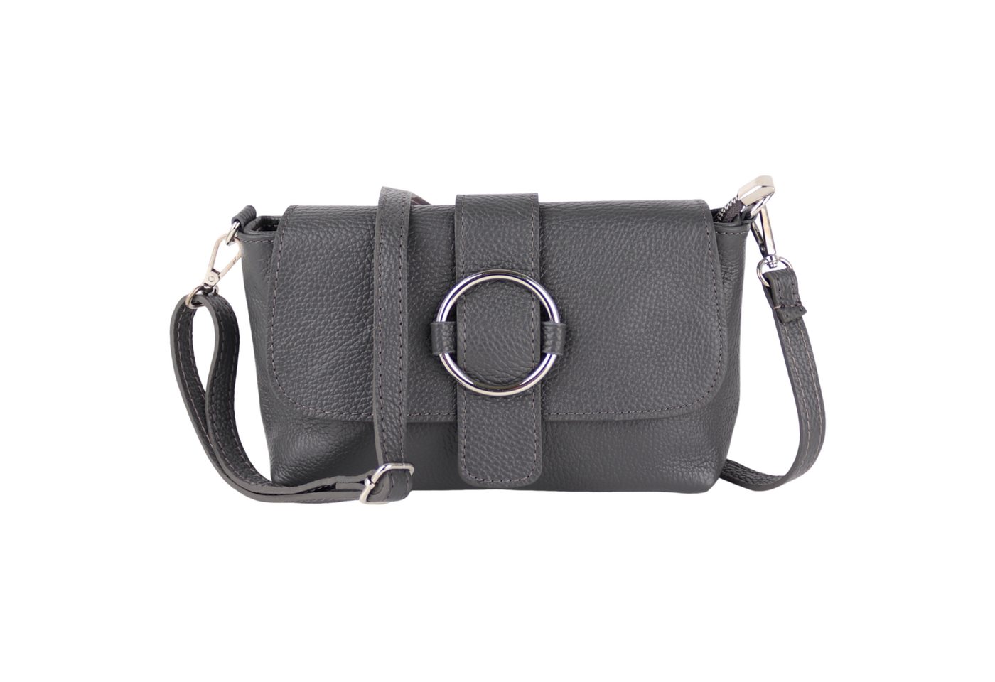 MIRROSI Umhängetasche Damen, Echtleder, Leder, Made in Italy, Umhängetasche, (Schultertasche für jeden Anlass (1 Tasche mit 1 oder 2 Gurte), 26x15x8cm), Crossbody Bag, Schwarz, gemusterten& verstellbaren Schulterriemen von MIRROSI