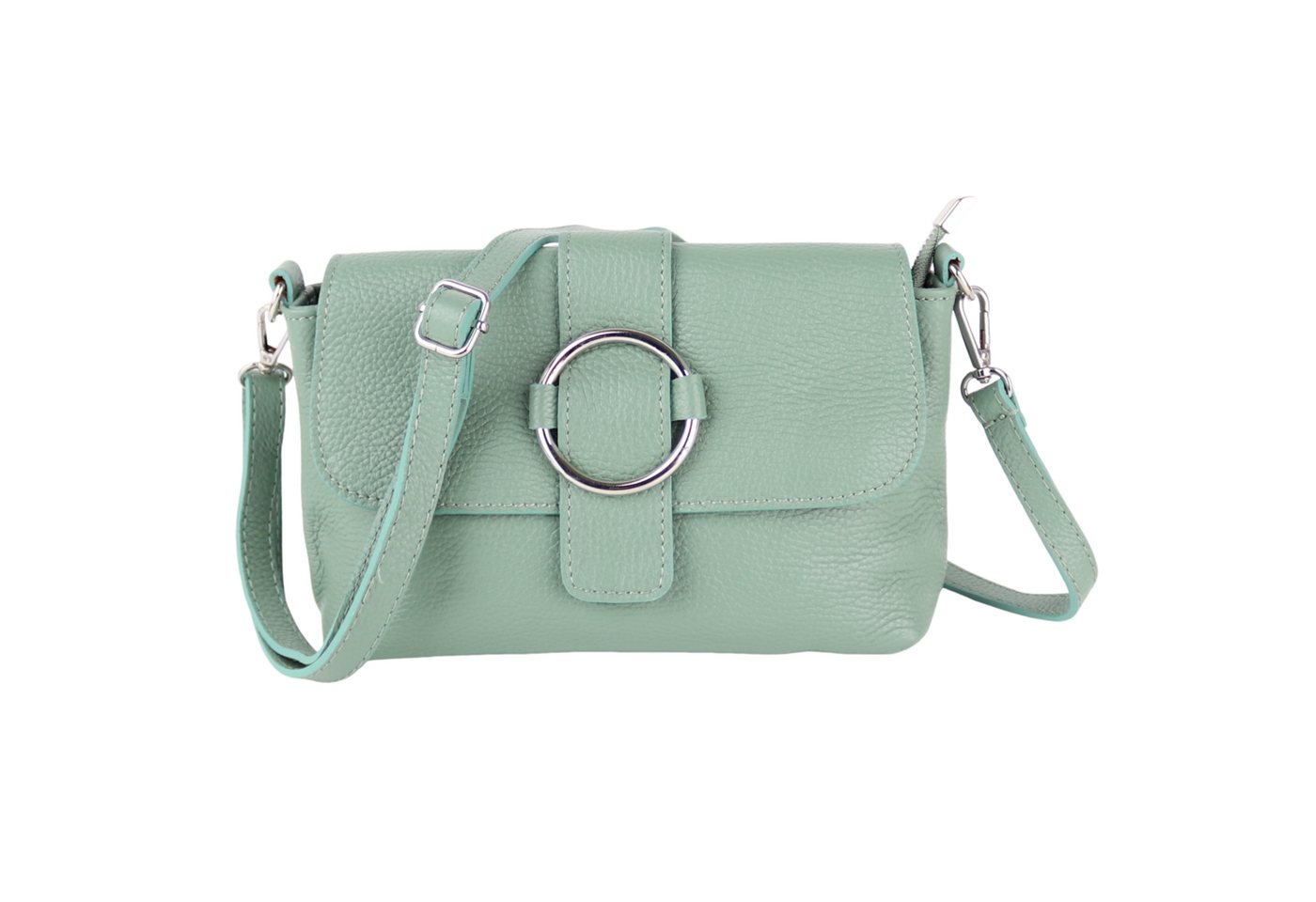 MIRROSI Umhängetasche Damen, Echtleder, Leder, Made in Italy, Umhängetasche, (Schultertasche für jeden Anlass (1 Tasche mit 1 oder 2 Gurte), 26x15x8cm), Crossbody Bag, Schwarz, gemusterten& verstellbaren Schulterriemen von MIRROSI