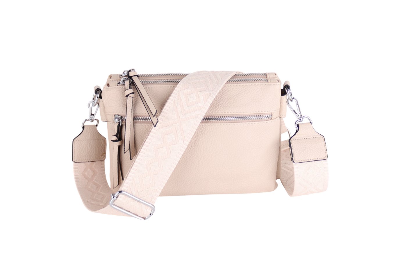 MIRROSI Umhängetasche Damen, Veganleder Crossbody Tasche Bag, Schultertasche (Extra dünnes Design mit einem 5 cm breiten Tragegurt, 24,5x17x3cm (BXHXT), gemusterten & verstellbaren Schulterriemen von MIRROSI