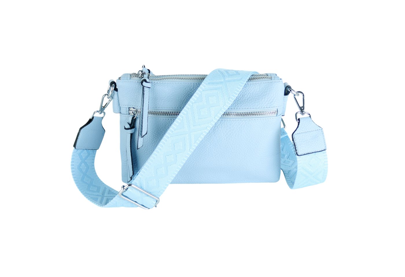 MIRROSI Umhängetasche Damen, Veganleder Crossbody Tasche Bag, Schultertasche (Extra dünnes Design mit einem 5 cm breiten Tragegurt, 24,5x17x3cm (BXHXT), gemusterten & verstellbaren Schulterriemen von MIRROSI