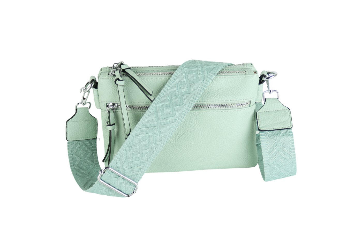 MIRROSI Umhängetasche Damen, Veganleder Crossbody Tasche Bag, Schultertasche (Extra dünnes Design mit einem 5 cm breiten Tragegurt, 24,5x17x3cm (BXHXT), gemusterten & verstellbaren Schulterriemen von MIRROSI