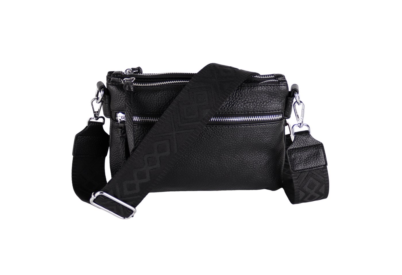 MIRROSI Umhängetasche Damen, Veganleder Crossbody Tasche Bag, Schultertasche (Extra dünnes Design mit einem 5 cm breiten Tragegurt, 24,5x17x3cm (BXHXT), gemusterten & verstellbaren Schulterriemen von MIRROSI