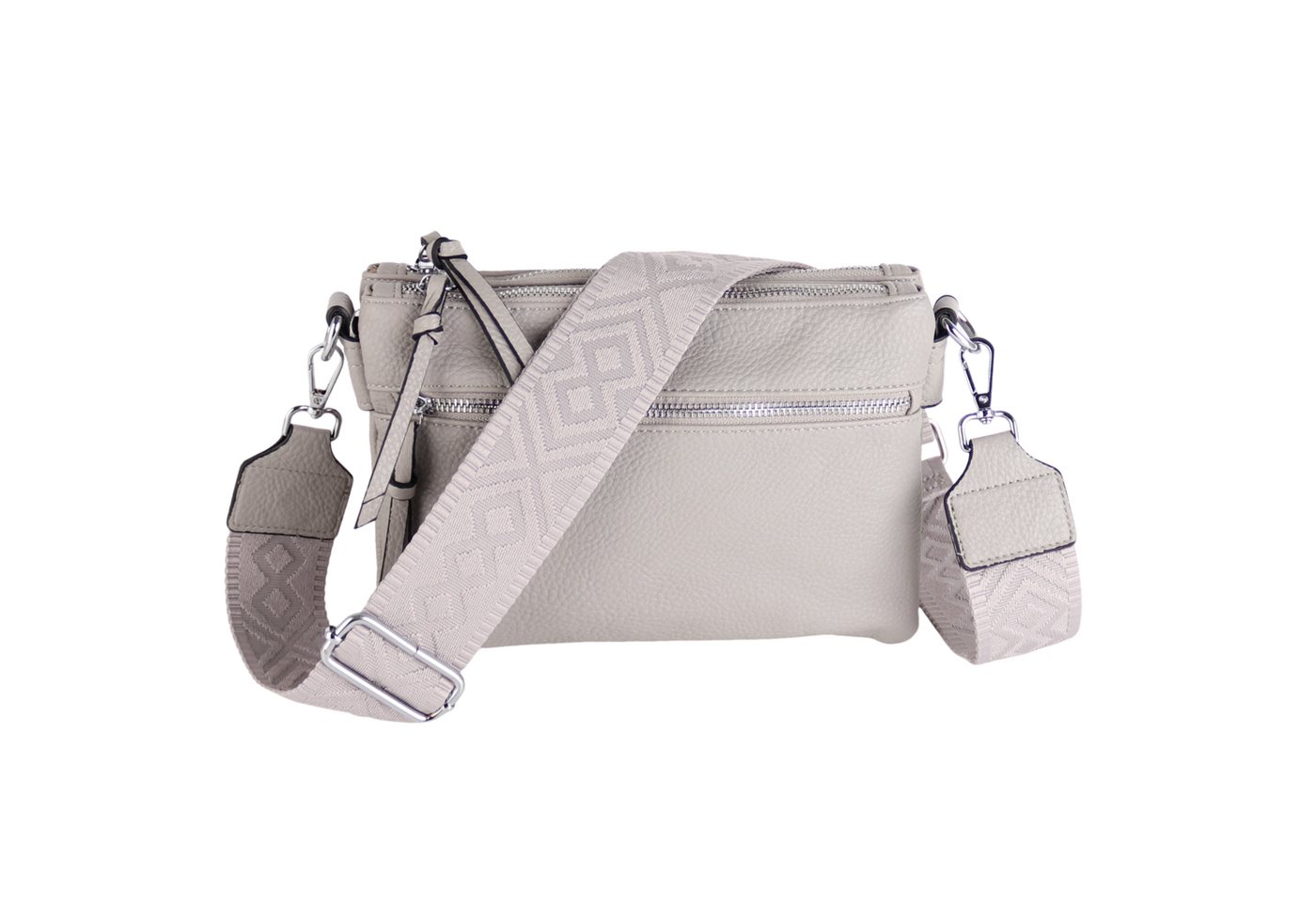 MIRROSI Umhängetasche Damen, Veganleder Crossbody Tasche Bag, Schultertasche (Extra dünnes Design mit einem 5 cm breiten Tragegurt, 24,5x17x3cm (BXHXT), gemusterten & verstellbaren Schulterriemen von MIRROSI