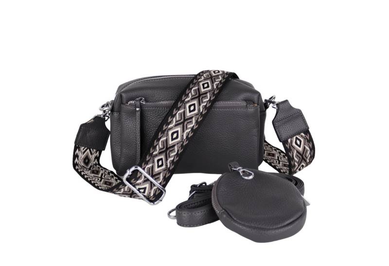 MIRROSI Umhängetasche Damen, Veganleder Crossbody Tasche Bag, Schultertasche (inkl. 1 Münzbeutel und 2 Wechselgurte, 19x14x8cm (BXHXT), gemusterten & verstellbaren Schulterriemen von MIRROSI