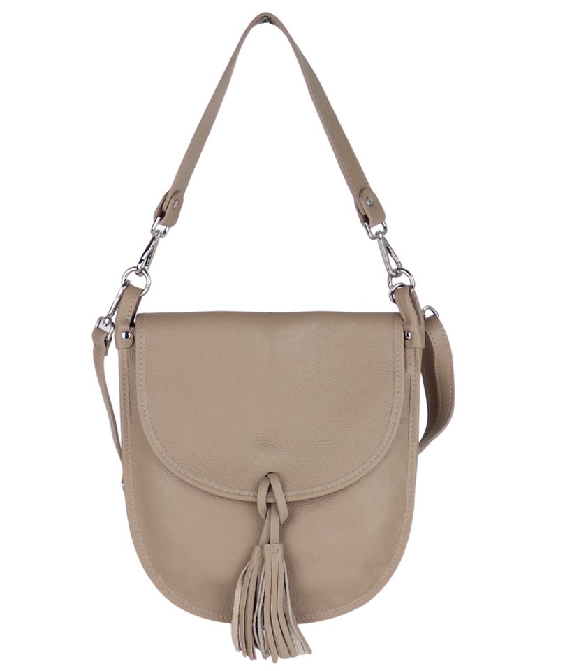 MIRROSI Umhängetasche Damen Crossbody Bag, Echtleder Made In Italy (Schultertasche für jeden Anlass (1 Tasche & 1 oder 2 Gurte), mit), 29x 30x7cm, gemusterten& verstellbaren Schulterriemen von MIRROSI