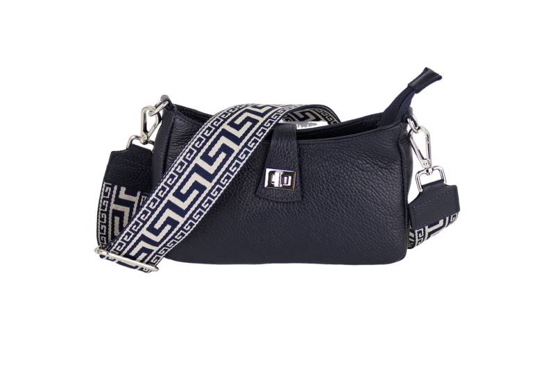 MIRROSI Umhängetasche Damen Crossbody Bag, Echtleder Made In Italy (Schultertasche für jeden Anlass (1 Tasche & 2 Gurte), BOHO Style), 24x15x5cm, gemusterten& verstellbaren Schulterriemen von MIRROSI