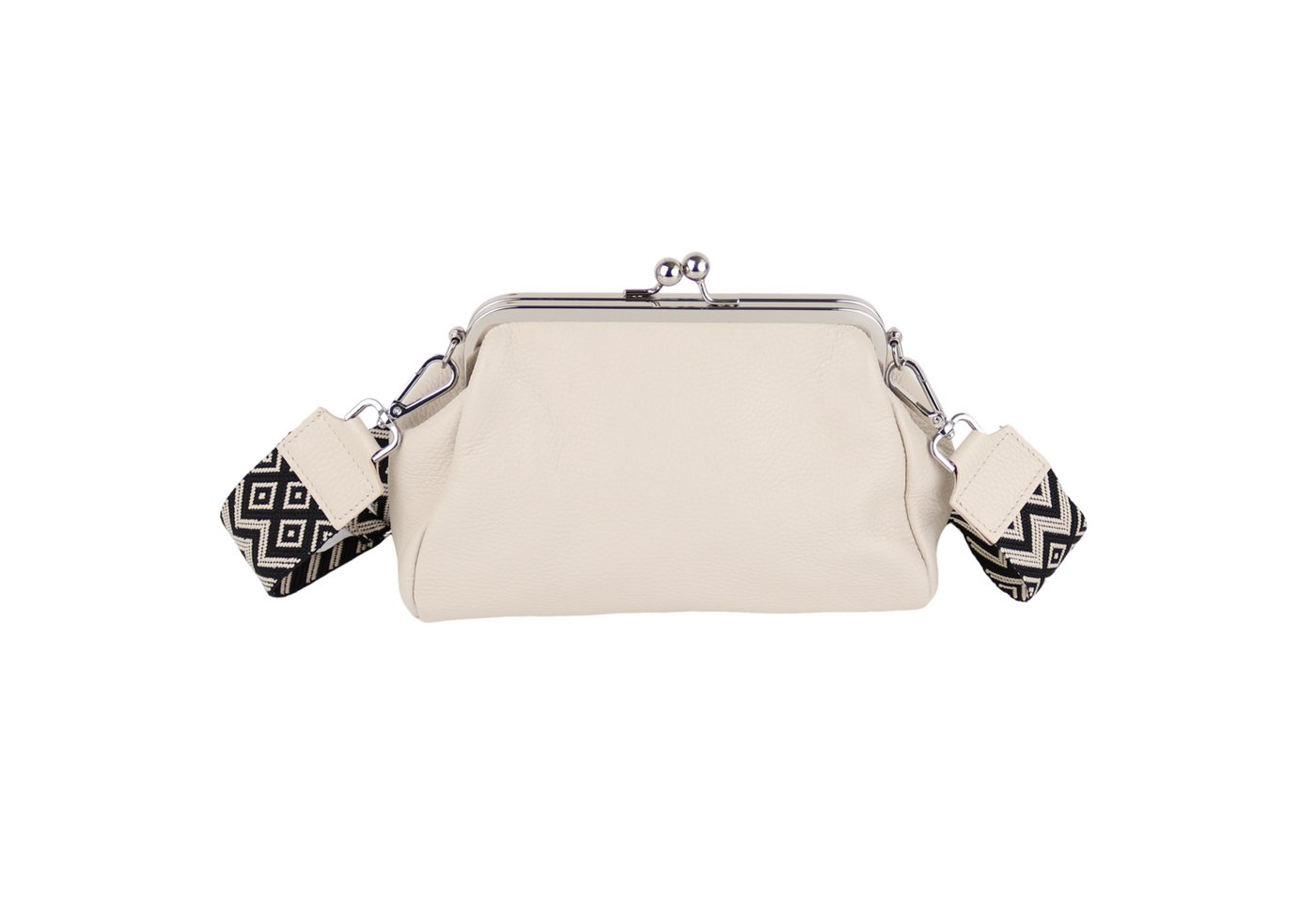 MIRROSI Umhängetasche Damen Crossbody Bag, Echtleder Made In Italy (Schultertasche für jeden Anlass (1 Tasche & 2 Gurte), BOHO Style), 26x17x8cm, gemusterten& verstellbaren Schulterriemen von MIRROSI