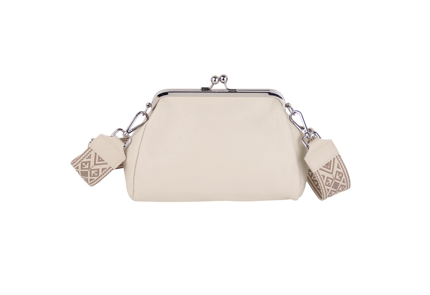 MIRROSI Umhängetasche Damen Crossbody Bag, Echtleder Made In Italy (Schultertasche für jeden Anlass (1 Tasche & 2 Gurte), BOHO Style), 26x17x8cm, gemusterten& verstellbaren Schulterriemen von MIRROSI