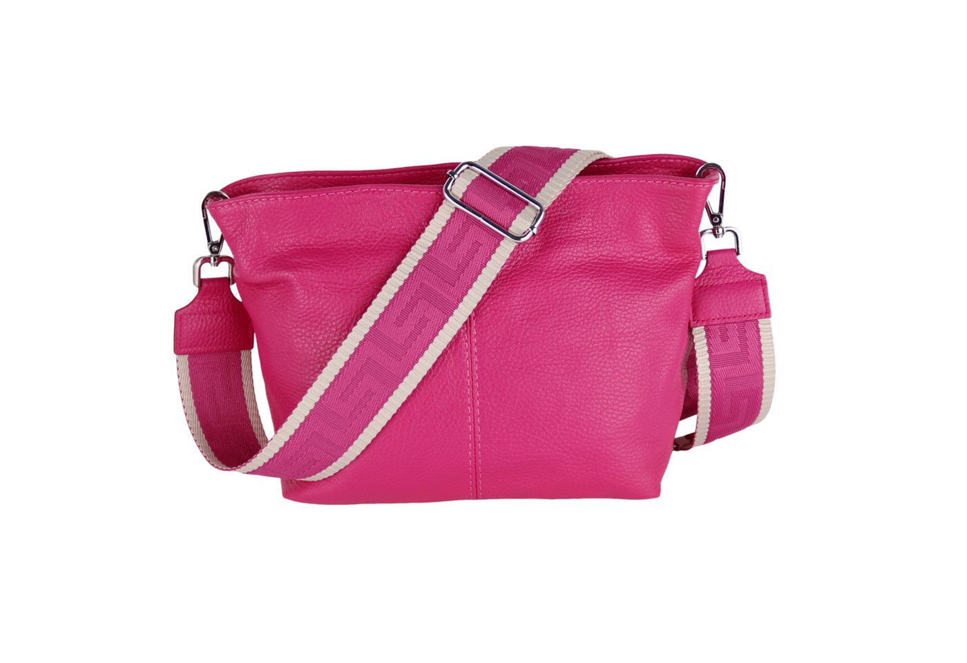 MIRROSI Umhängetasche Damen Crossbody Bag, Echtleder Made In Italy (Schultertasche für jeden Anlass (1 Tasche & 2 Gurte), BOHO Style), 30x20x13cm, gemusterten& verstellbaren Schulterriemen von MIRROSI